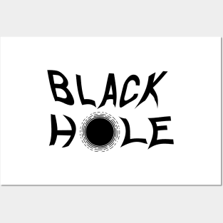 Black Hole Lettering Posters and Art